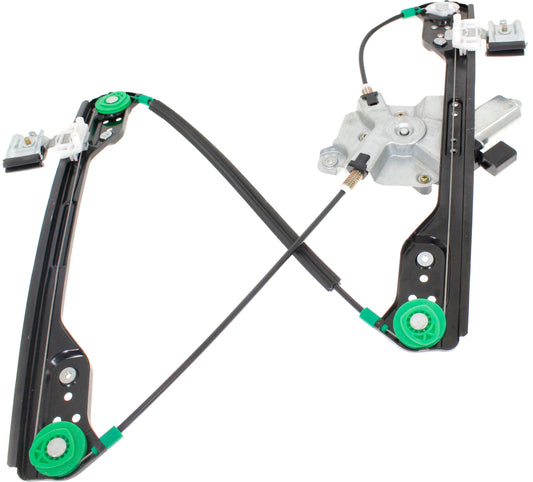 Front, Driver Side Window Regulator, Power, With One Touch Feature, 6-Prong Connector