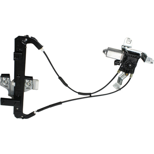 Rear, Passenger Side Power Window Regulator, With Motor