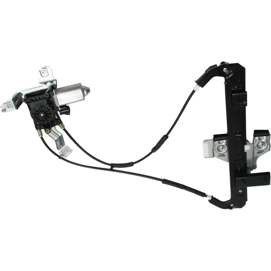 Rear, Driver Side Power Window Regulator, With Motor
