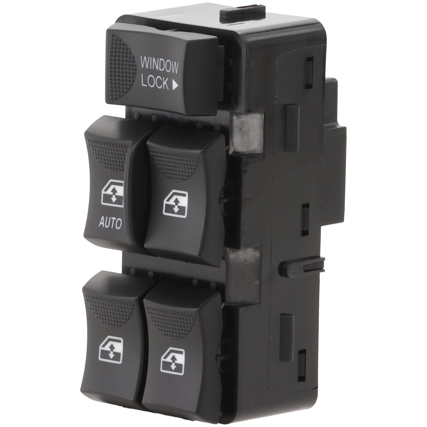 Front, Driver Side Window Switch, Black, 5-Button