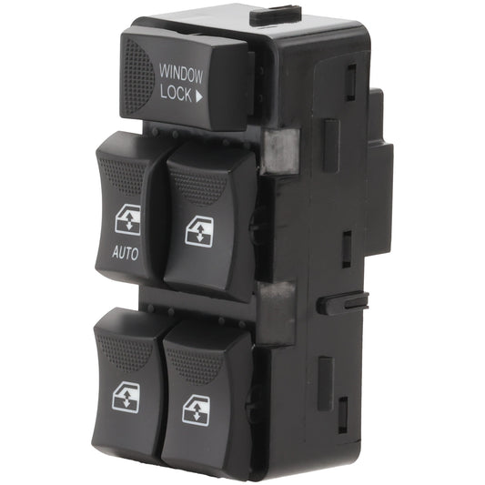Front, Driver Side Window Switch, Black, 5-Button