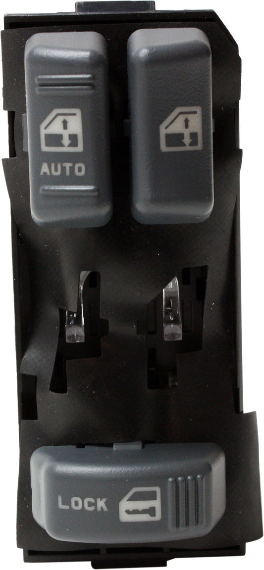 Front, Driver Side Window Switch, Gray, 3-Button, with Door Lock