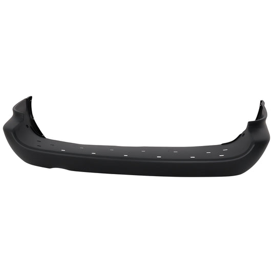 Rear Primed Bumper Cover, With Stow and Go Seat, Without Parking Aid Sensor Holes and Black Trim, CAPA CERTIFIED