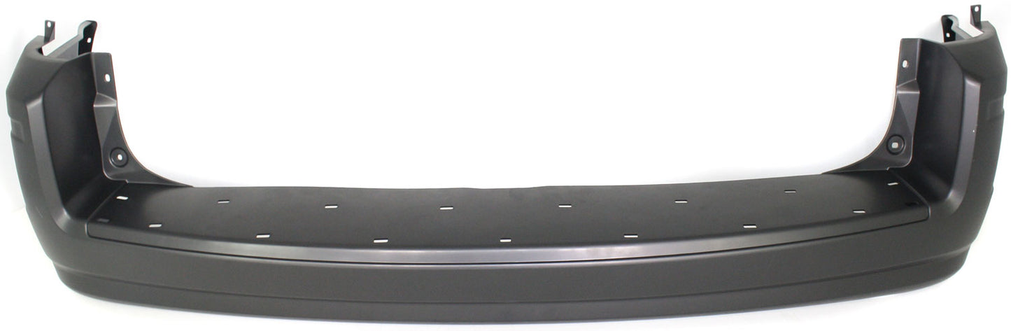 Rear Primed Bumper Cover, Without Parking Aid Sensor and Molding Holes