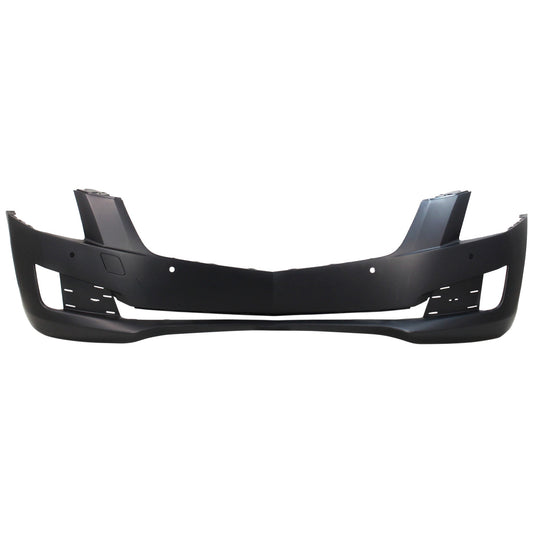 Front Primed Bumper Cover, With Parking Aid Sensor Holes, For Models Without Adaptive Cruise Control, Sedan