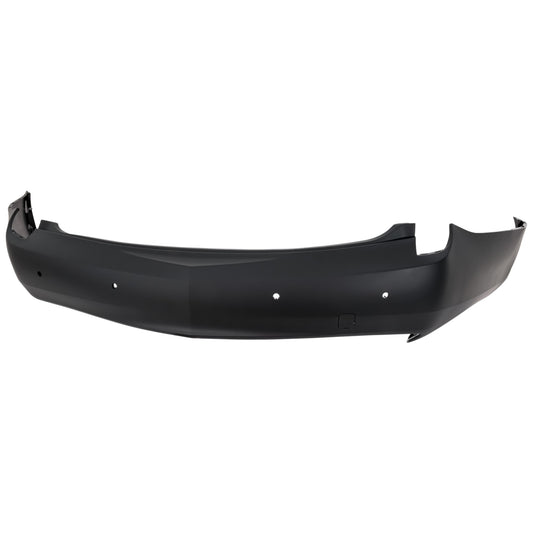 Rear Primed Bumper Cover, Without Parking Aid Sensor Holes, CAPA CERTIFIED