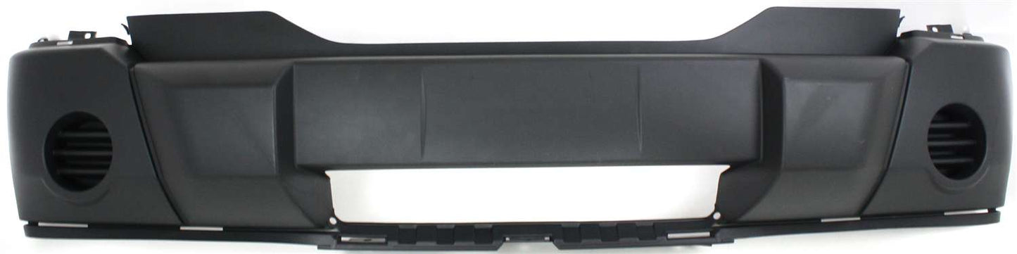 Front Textured Bumper Cover, Without Parking Aid Sensor Holes, Without Fog Light Holes