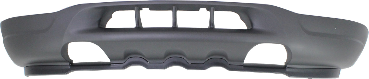Front Valance, Textured, With Air Holes and Tow Hook Holes, Without Fog Light Holes