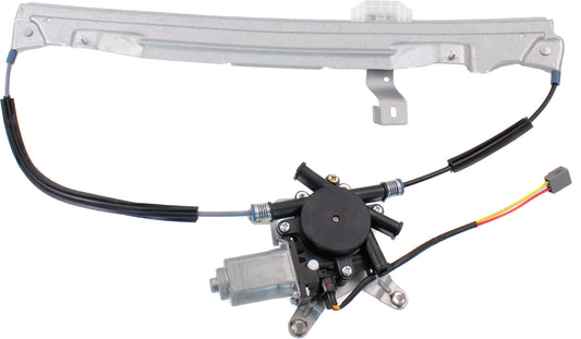 Rear, Passenger Side Power Window Regulator, With Motor