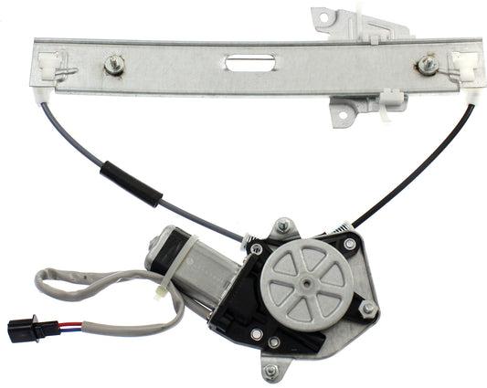 Rear, Passenger Side Power Window Regulator, With Motor