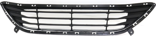 Решетка переднего бампера, текстурированная черная оболочка с хромированной вставкой