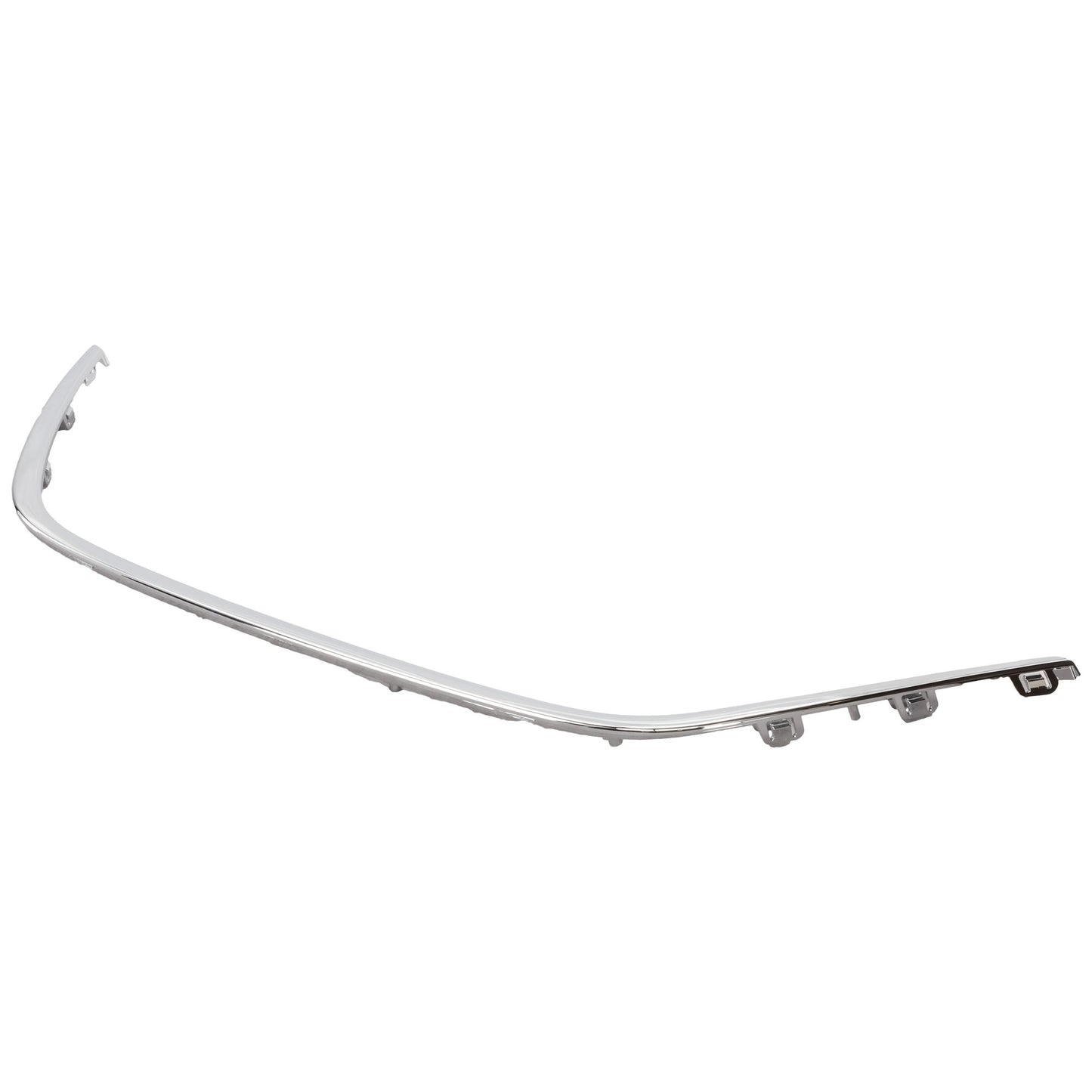 Front, Driver or Passenger Side, Upper Bumper Trim, Chrome