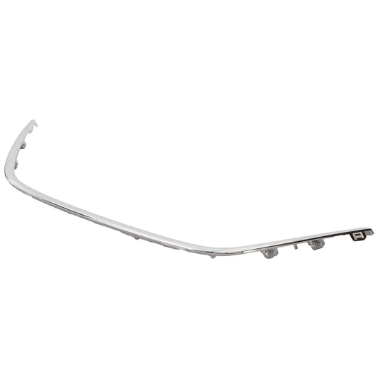 Front, Driver or Passenger Side, Upper Bumper Trim, Chrome