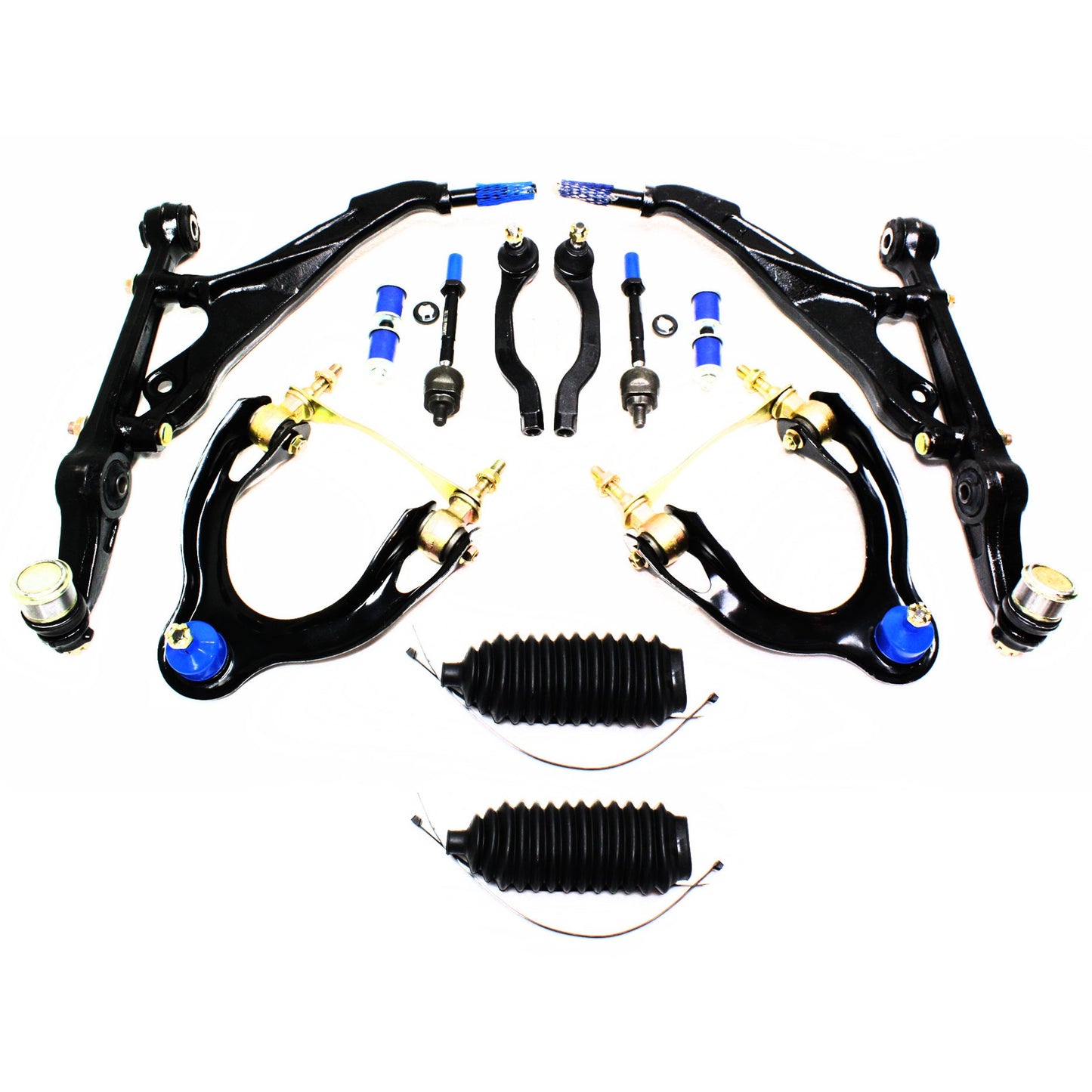 Передний, со стороны водителя и пассажира, верхний и нижний рычаг управления