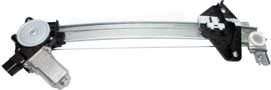 Rear, Passenger Side Power Window Regulator, With Motor