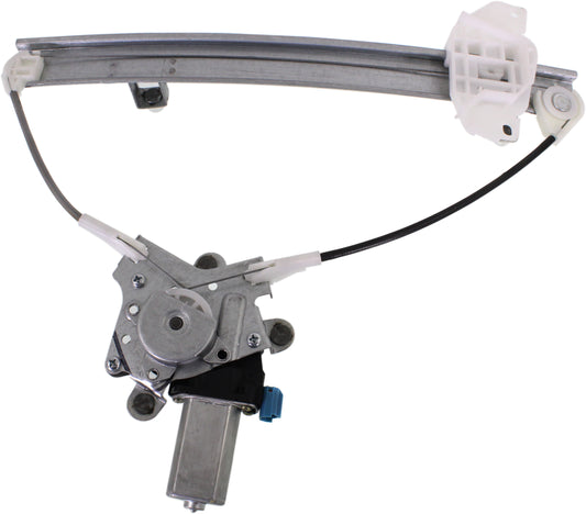 Rear, Passenger Side Power Window Regulator, With Motor