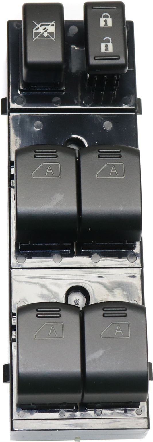 Передний переключатель стеклоподъемника со стороны водителя, черный, 6-кнопочный