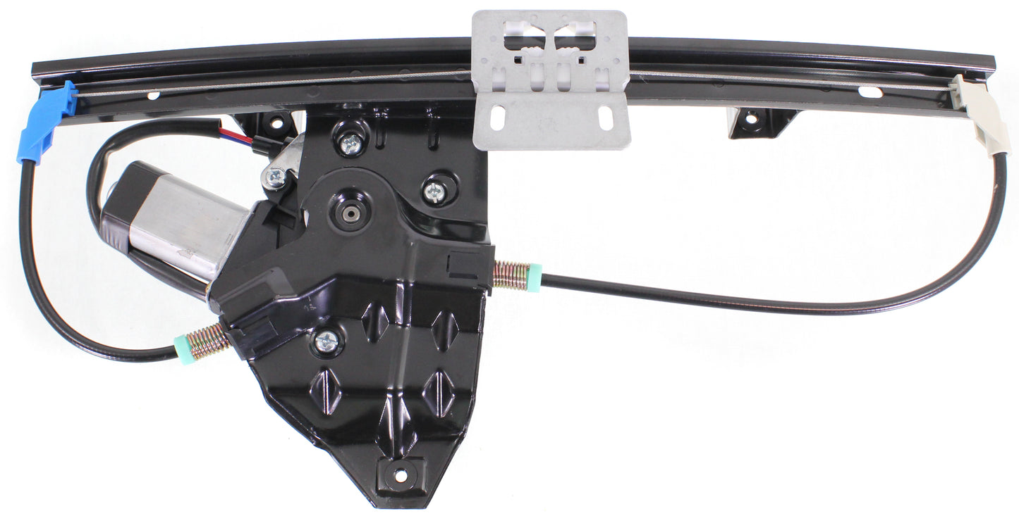 Rear, Driver Side Power Window Regulator, With Motor
