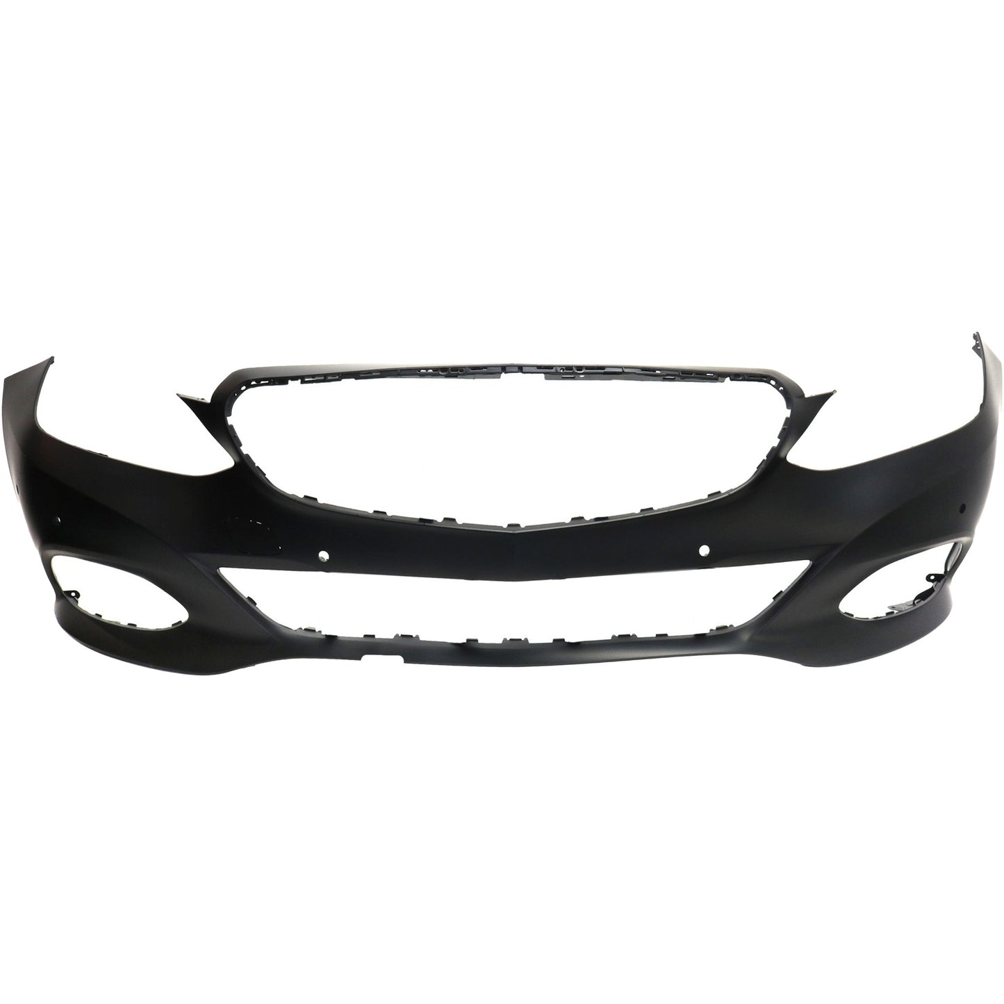 Накладка на передний бампер, грунтованная, модель 4Matic, универсал, с отверстиями для датчиков парковки и хромированной вставкой, для моделей без пакета отделки AMG