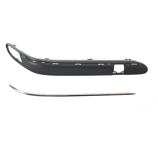 Front, Passenger Side Bumper Trim, Primed, Without Parking Aid Sensor Holes