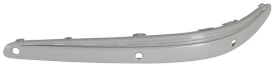 Front, Driver Side Bumper Trim, Primed, With Parking Aid Sensor Holes, Without Chrome Strip