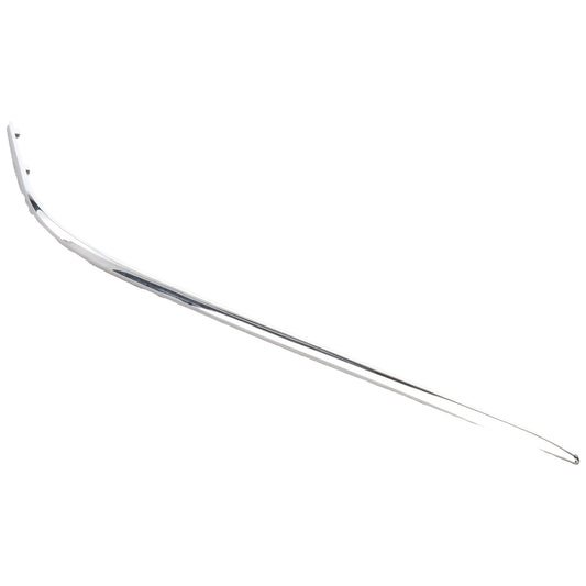 Front, Passenger Side, Outer Bumper Trim, Chrome, Side Impact Strip Molding, Base Model