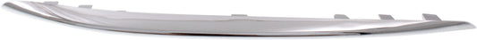 Front, Driver Side, Upper Bumper Trim, Chrome