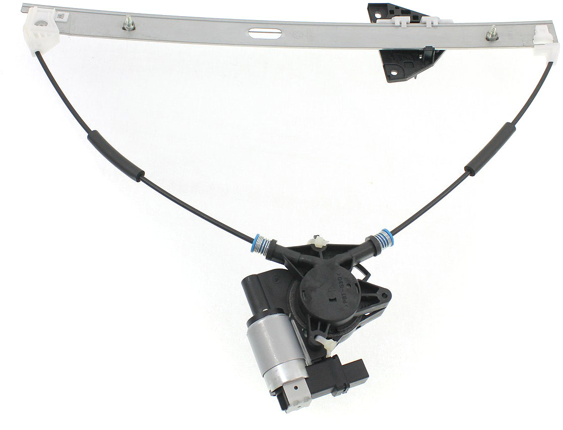 Front, Passenger Side Window Regulator, Power, With 2-Prong Connector