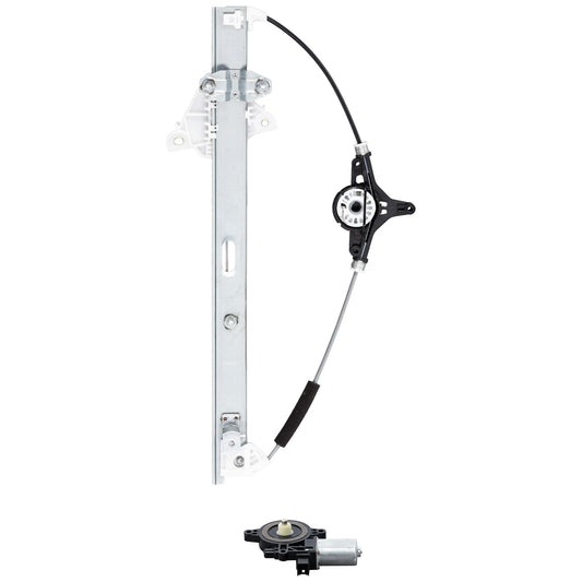 Front, Passenger Side Window Regulator, Power, With 2-Prong Connector