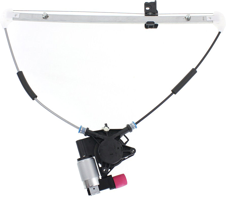 Rear, Passenger Side Window Regulator, Power, With 2-Prong Connector
