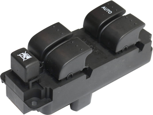 Front, Driver Side Window Switch, Black, 5-Button