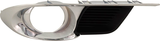 Front, Passenger Side Fog Light Trim, Black and Chrome