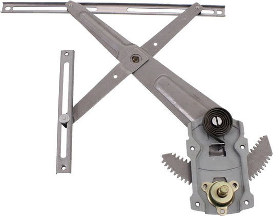 Front, Passenger Side Manual Window Regulator, Hand-Crank Type