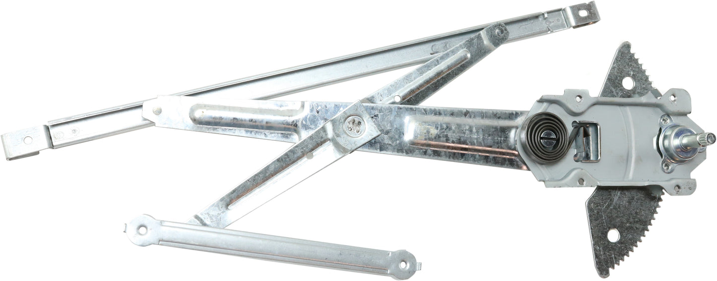 Front, Passenger Side Manual Window Regulator, Hand-Crank Type