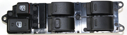 Front, Driver Side Window Switch, Black, 6-Button