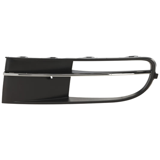 Front, Driver Side Fog Light Trim, Black and Chrome, Assembly, Convertible