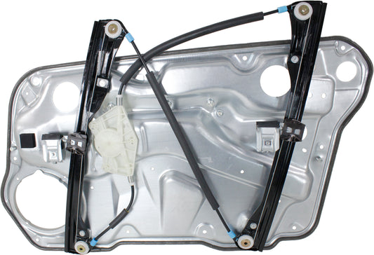 Front, Driver Side Window Regulator, Power, Without Motor, With Panel