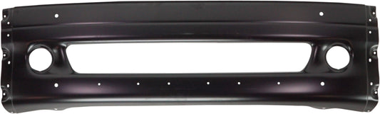 Front Bumper, Powdercoated Black, With Fog Light Holes, Without License Plate Provision, Without Tow Hook Hole, Without Mounting Brackets