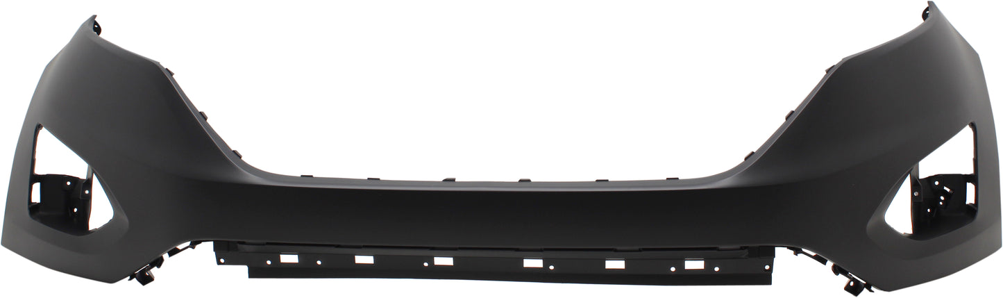Front, Upper Primed Bumper Cover, Without Parking Aid Sensor Holes, Without Tow Hook Hole, CAPA CERTIFIED