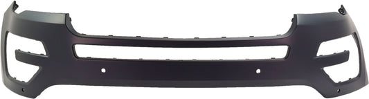 Front Primed Bumper Cover, Without Park Assist, Park Sensor and Tow Hook Holes, With Camera Hole
