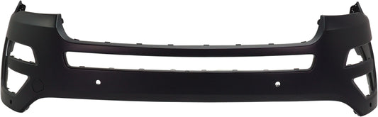 Front Primed Bumper Cover, With Parking Aid Sensor Holes, Park Assist and Tow Hook Holes
