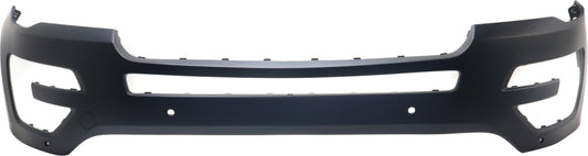 Front Primed Bumper Cover, Without Parking Aid Sensor Holes and Park Assist, With Tow Hook Holes and Cam