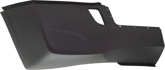 Front, Passenger Side Bumper End, Painted Black, 6 Cyl., 12.8L Engine