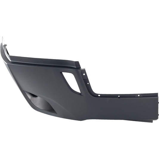 Front, Passenger Side Bumper End, Painted Black, 6 Cyl., 12.8L Engine