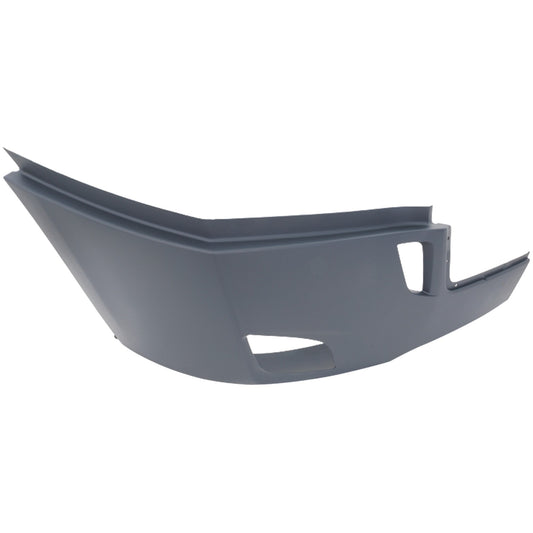 Front, Passenger Side Bumper End, Painted Gray Plastic