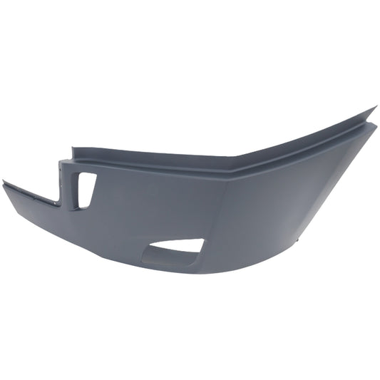 Front, Driver Side Bumper End, Painted Gray Plastic