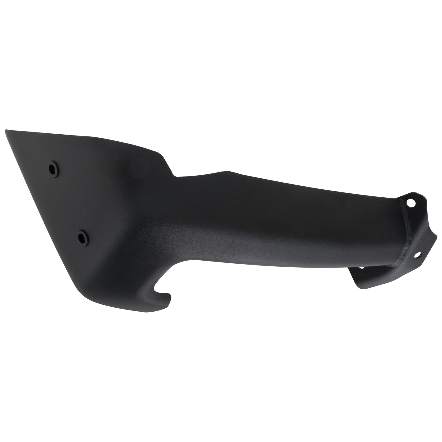 Front, Driver Side Bumper End, Painted Black Steel