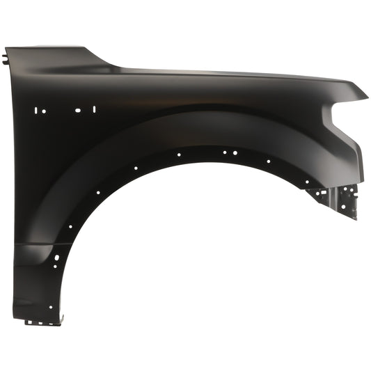 Front, Passenger Side Fender, With Fender Flare Holes, Without Active Park Assist