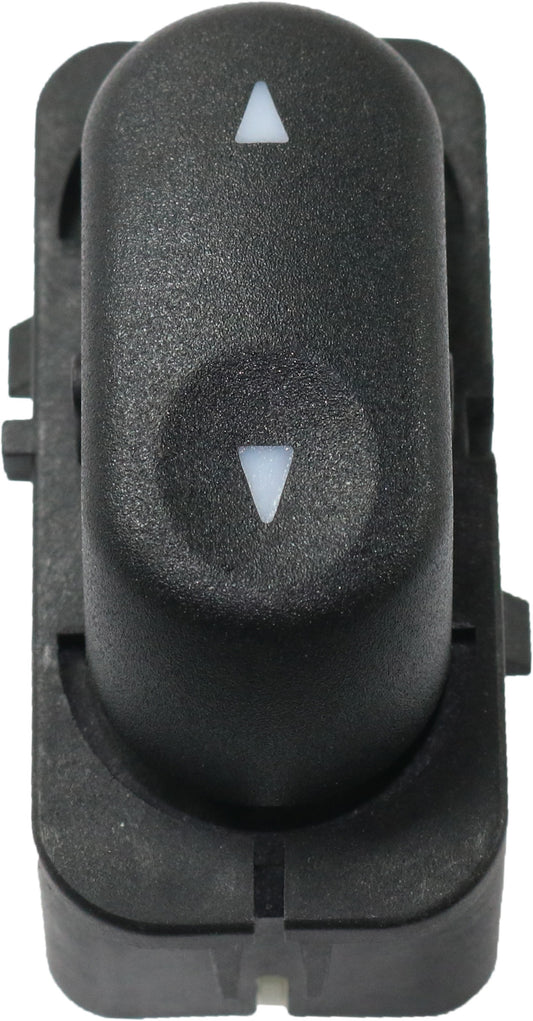 Front, Passenger Side Window Switch, Black, 1-Button