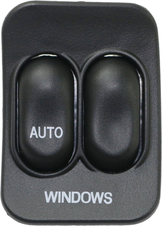 Front, Driver Side Window Switch, Black, 2-Button